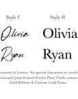 Customised Place Card