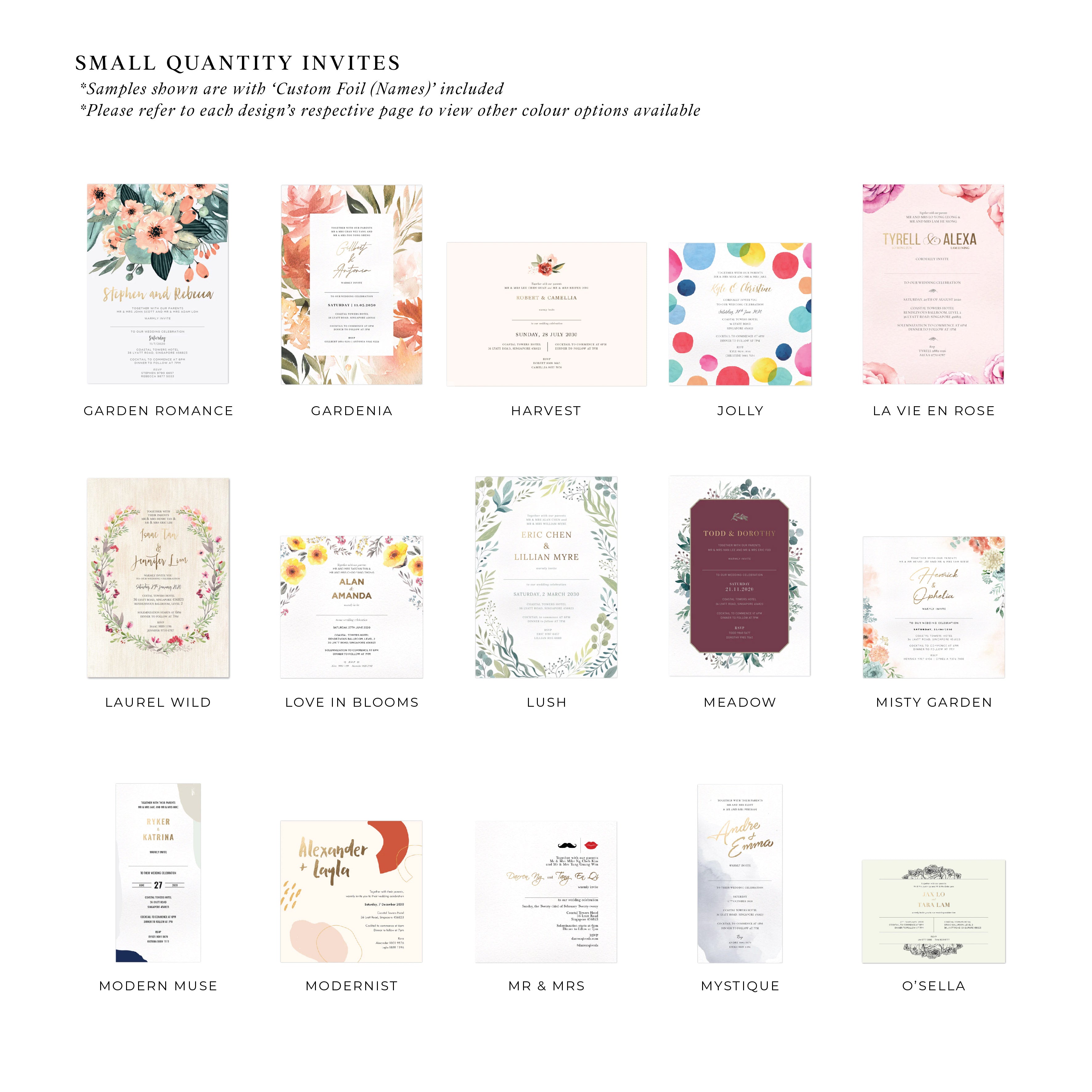 Small Qty Invites (<50)