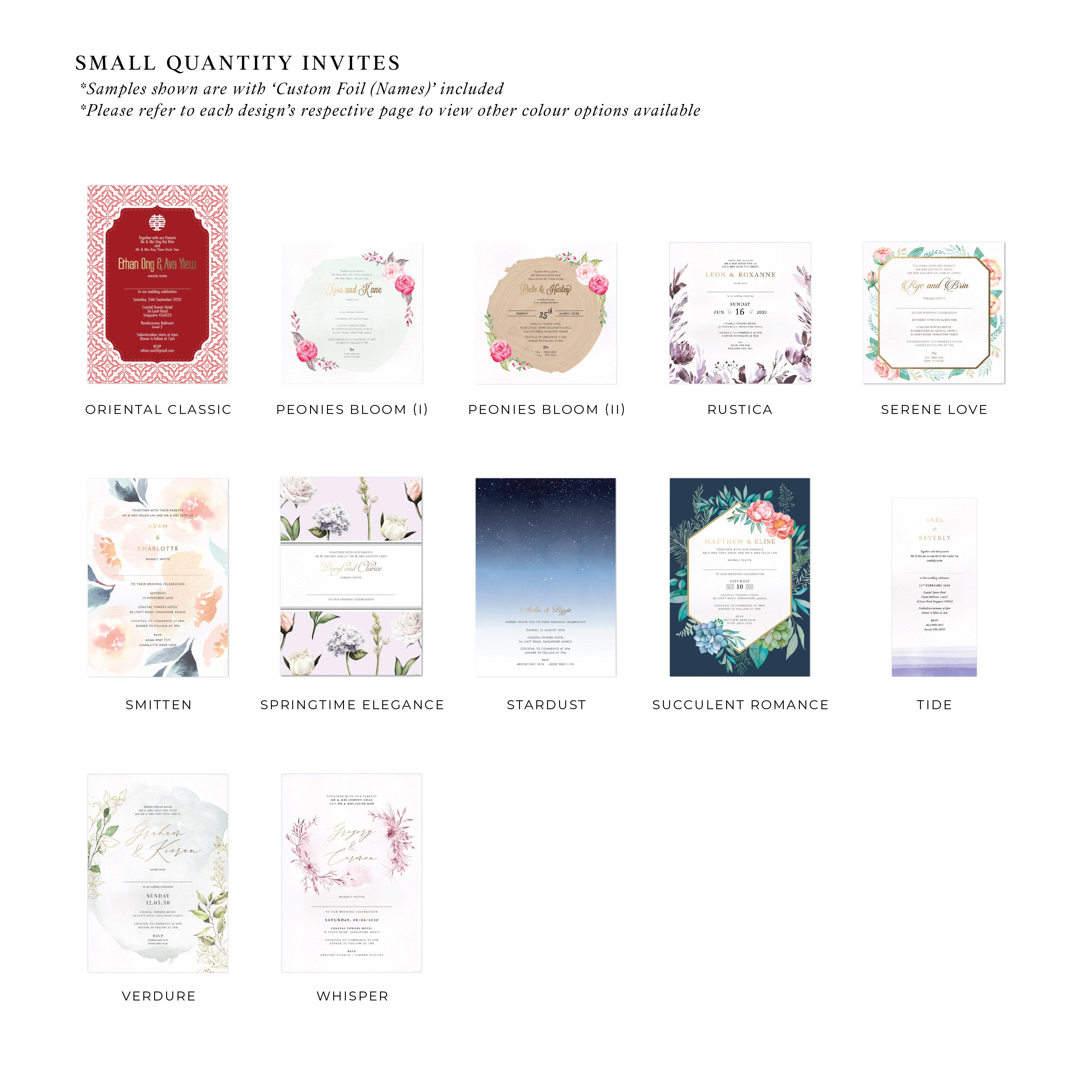 Small Qty Invites (<50)