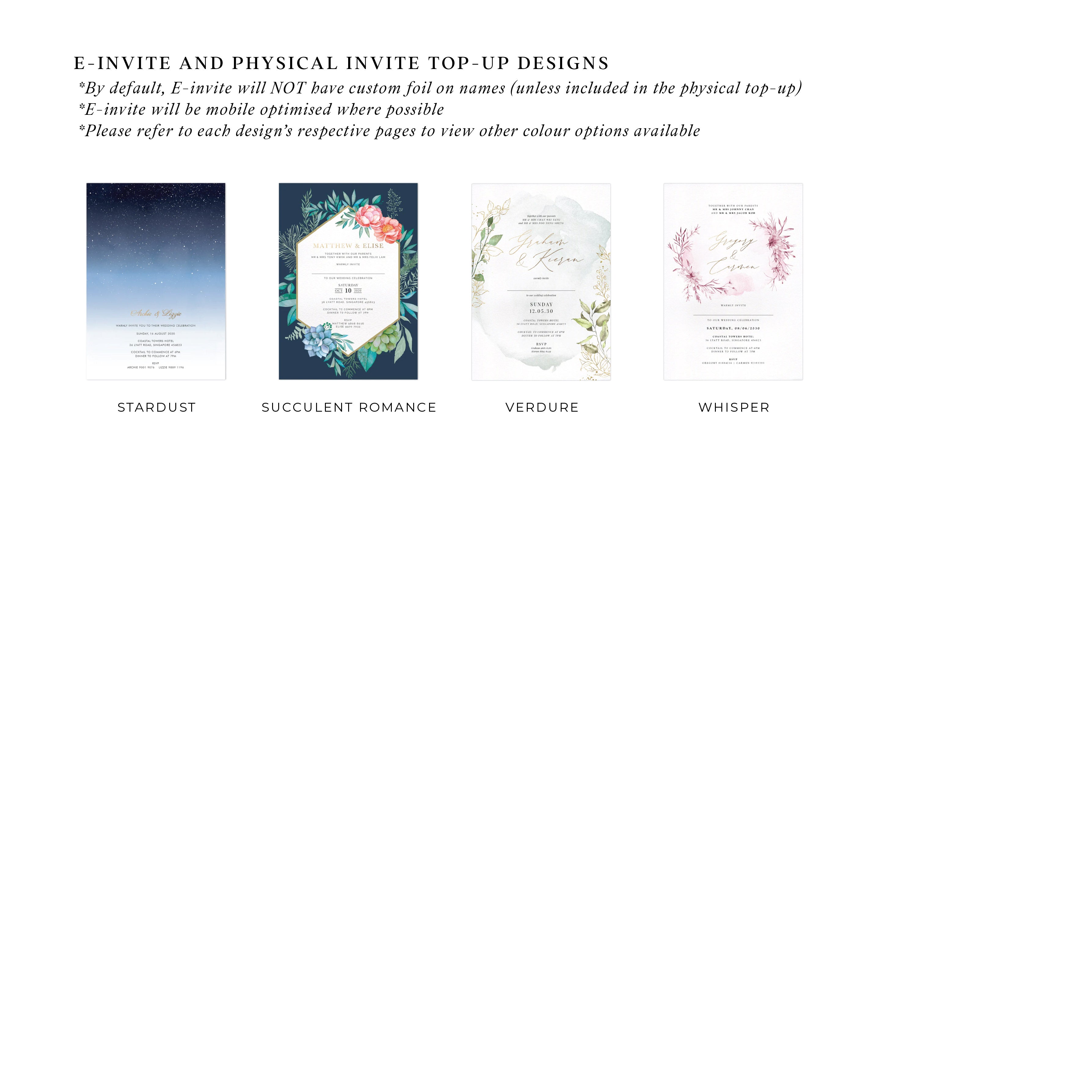 E-invites & Small Qty Print (<50)