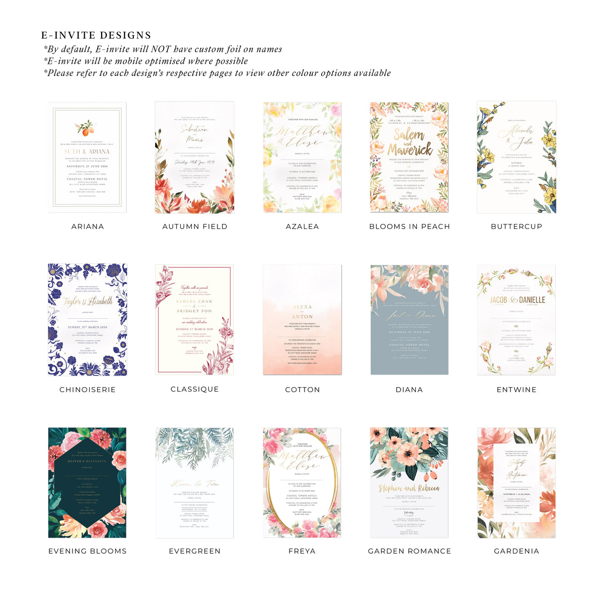 E-invites | Wedding Invitations Singapore – PINE ON PAPER