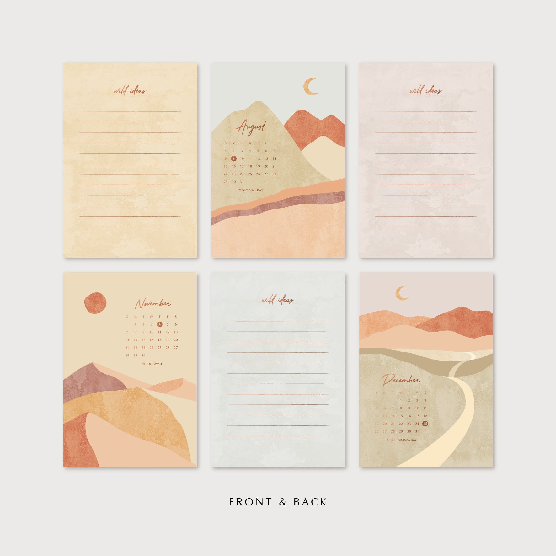 2021 Wild Arcadia Calendar PINE ON PAPER