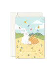 Butterflies & Bunnies Greeting Card